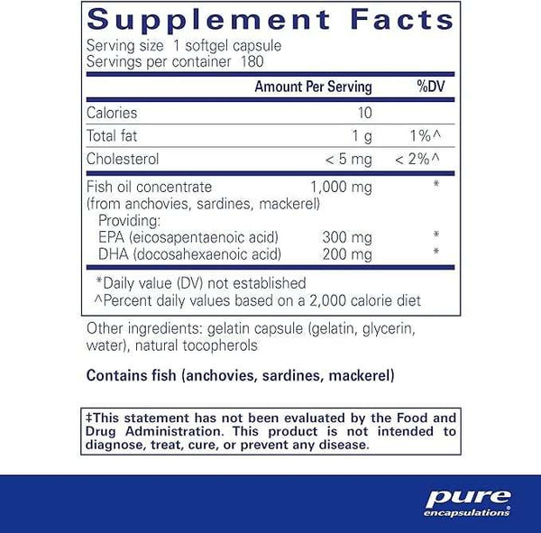 EPA/DHA Essentials 180 softgels - Pure Encapsulations