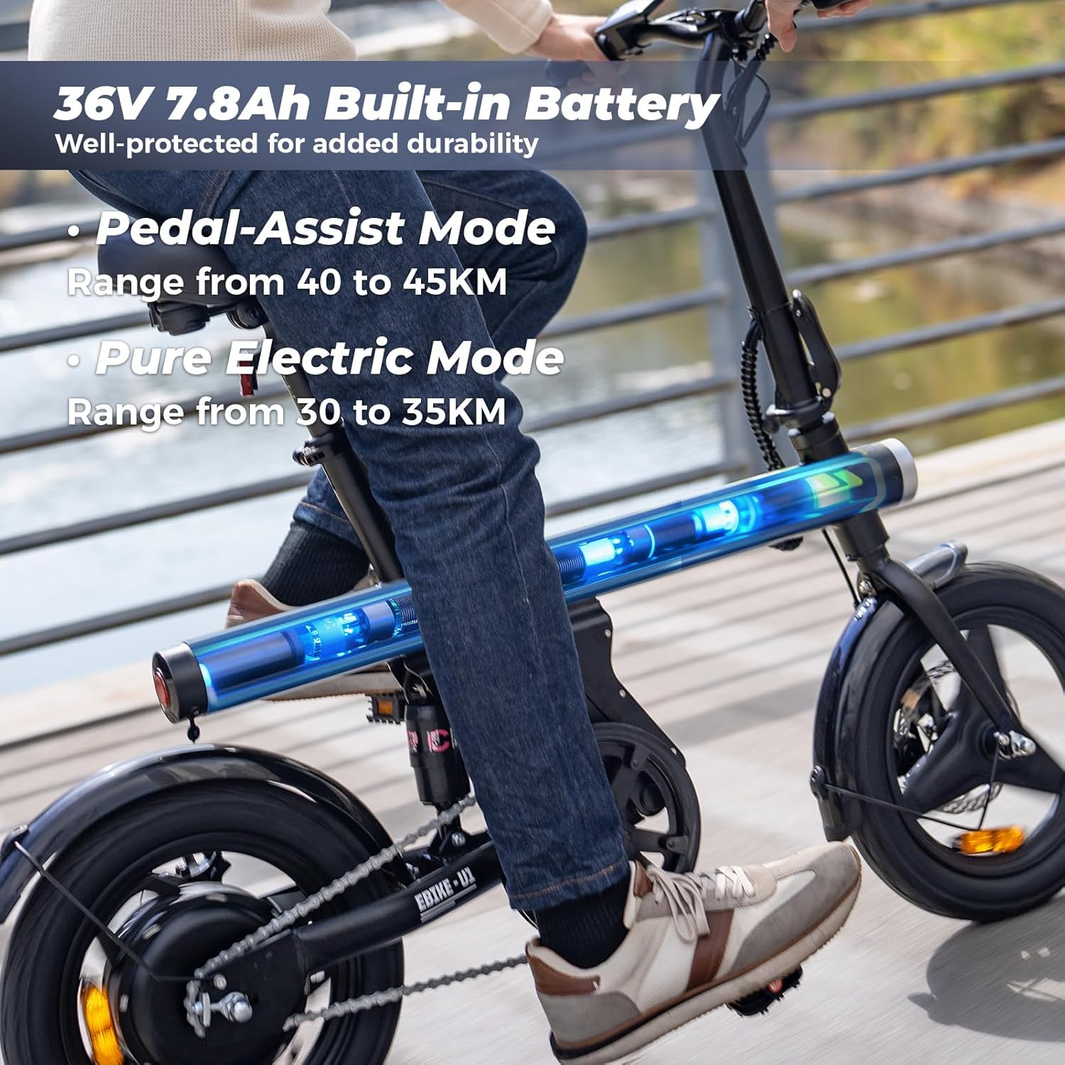 Ebike per bici elettriche premium con display LCD, motore da 250 W, batteria a 36 V e cablaggi impermeabili - 25 km/h