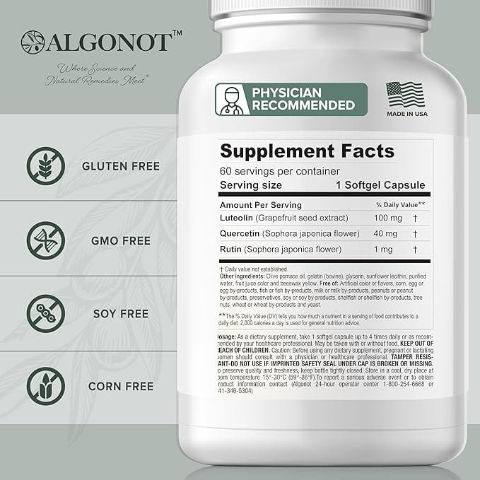 Neuroprotek LP (niedriges Phenol) 60 Softgels - Algonot