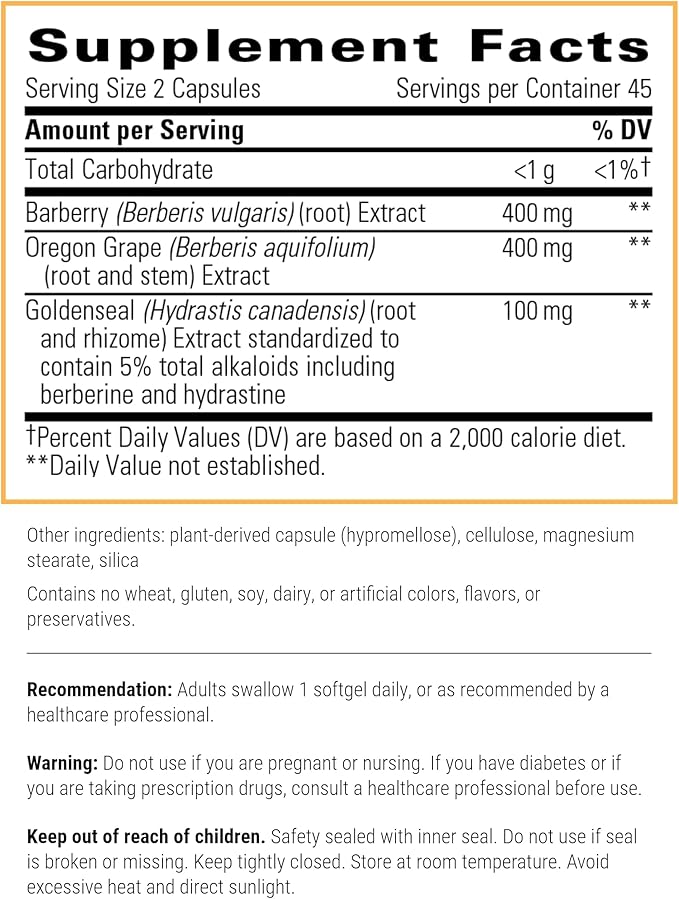 Berberine Complex 90 capsules - Integrative Therapeutics