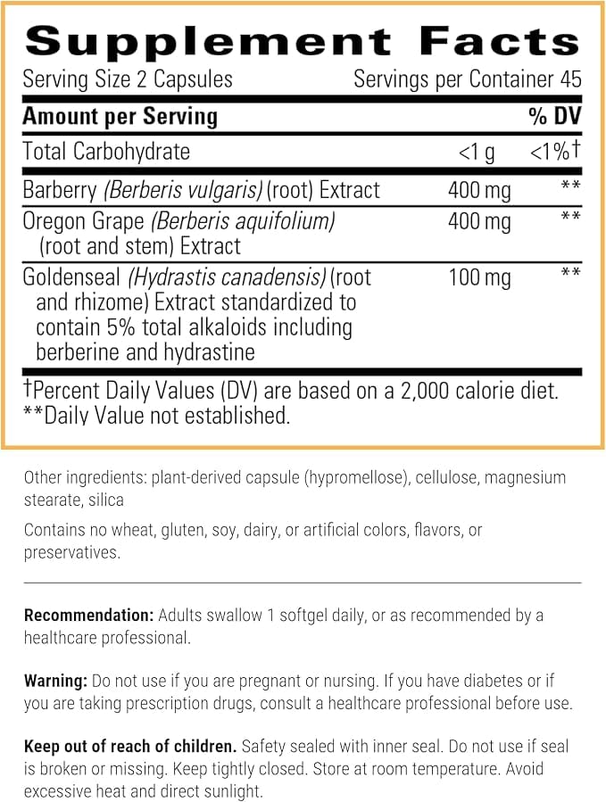 Berberine Complex 90 Capsules - Integrativní terapeutika