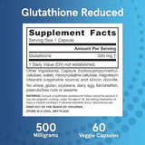Glutathion se snížil, 500 mg, 60 tobolek - vzorce Jarrow