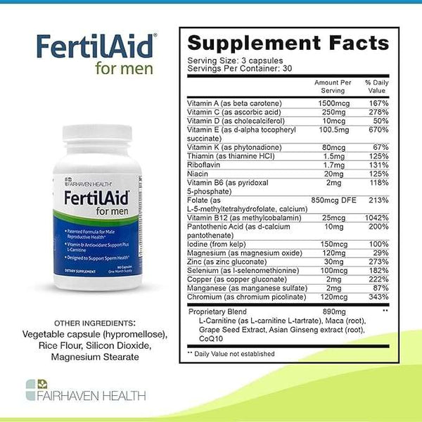 Fertilaid for Men, 90 κάψουλες - Fairhaven Health