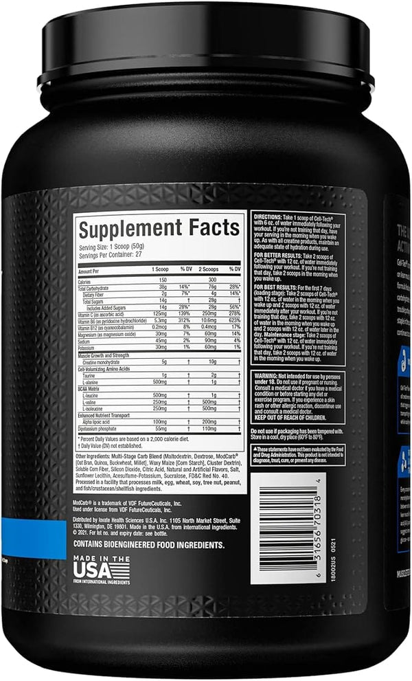 MuscleTech Cell-Tech Creatine, Fruit Punch (US Formula) - 1360 grams