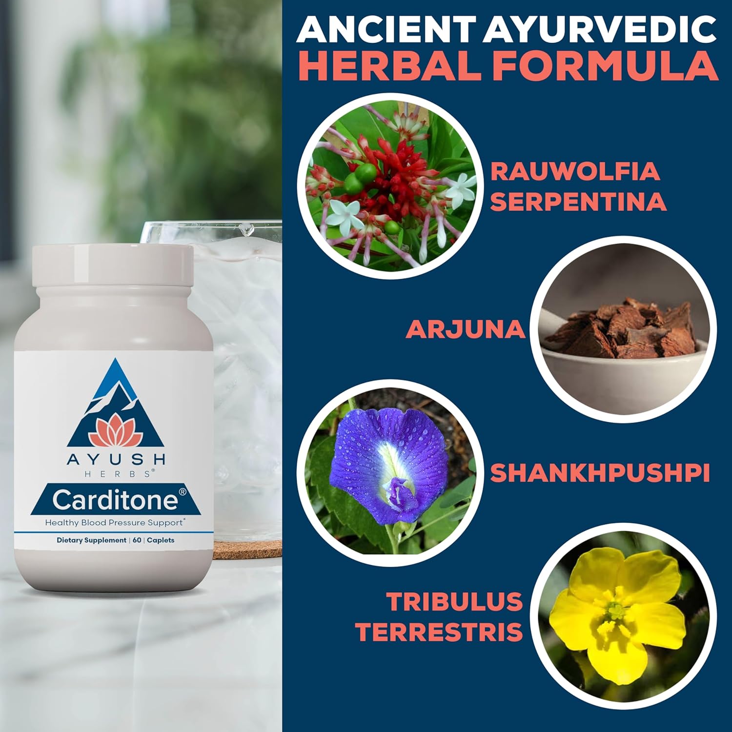 Carditone (60 Caplets) - Ayush Herbs
