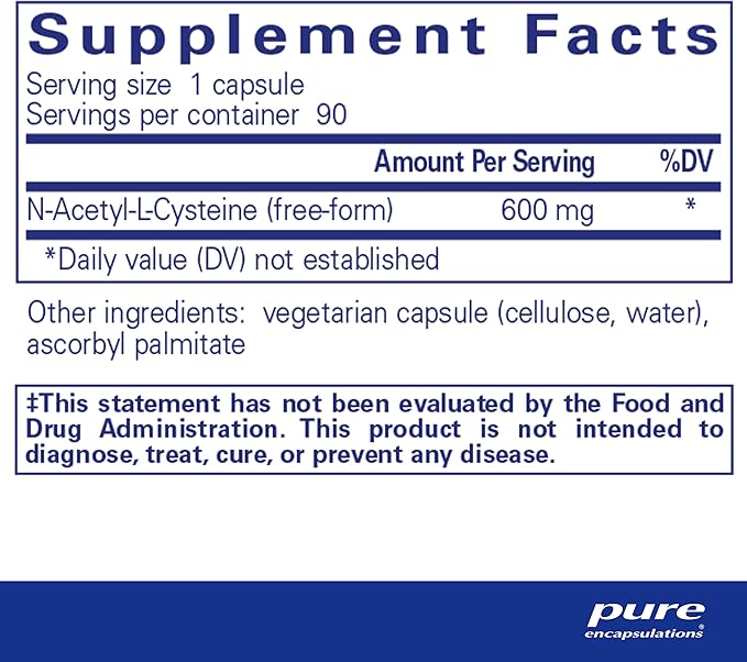 NAC, 600mg, 90 VCAPS - Incapsulazioni pure