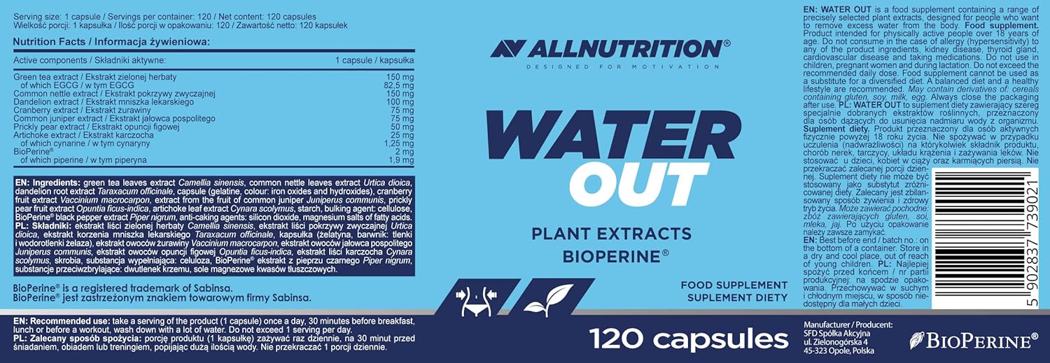 Allnutrition Water Out - 120 caps