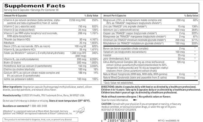 Formula per capsule Multhera® 1 (180 Caps) - Klaire Labs (SFI Health)