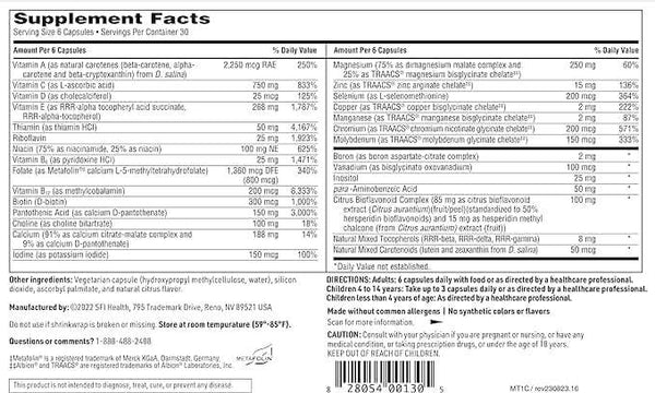 „Multithera® 1“ kapsulės formulė (180 CAPS) - „Klaire Labs“ („SFI Health“)