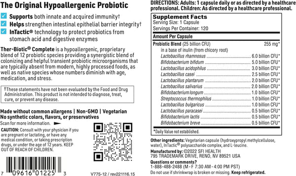 Ter -Biotic Complete, 120 kapslit - Klaire Labs (SFI Health)