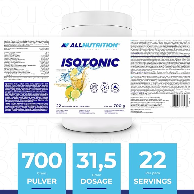 Allnutrition Isotonic, Iced Lemonade - 700 grams