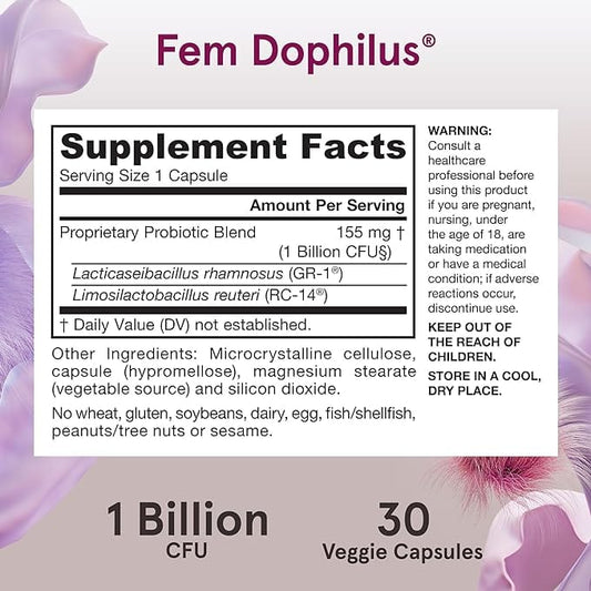 Fem-Dophilus (Shelf stable), 30 Capsules - Jarrow Formulas