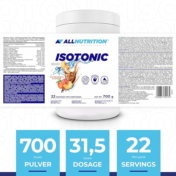 Allnutrition Isotonic, Ice Tea Peach - 700 grams