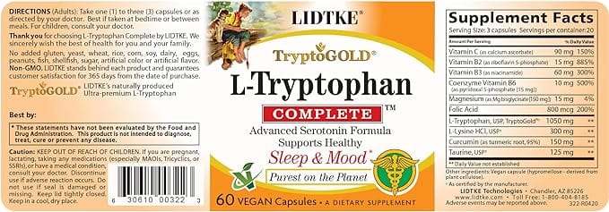 L -tryptophan Complete 60 капачки - Lidtke