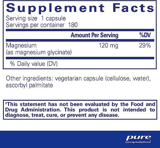Magnez (glicynian) 120 mg 180 czapek - czyste enkapsulacje
