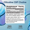 Citicolina, CDP colina, 250 mg, 60 capsule - formule di jarrow