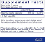 Niacitol (niacin bez ispiranja) 500mg 60 VCAPS - čiste kapsulacije