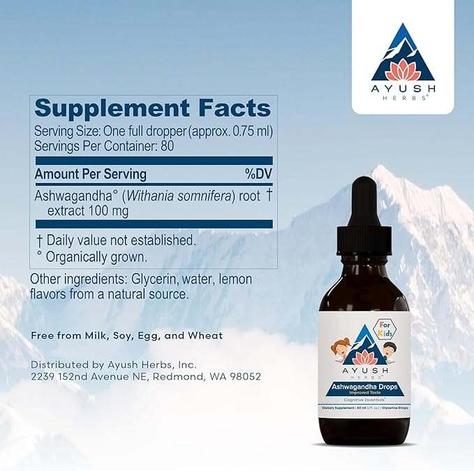 Ashwagandha za djecu 60 ml (2 fl oz) - ayush bilje