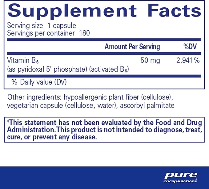 P5P 50 (vitamina B6 attivata) - 60 capsule - incapsulazioni pure