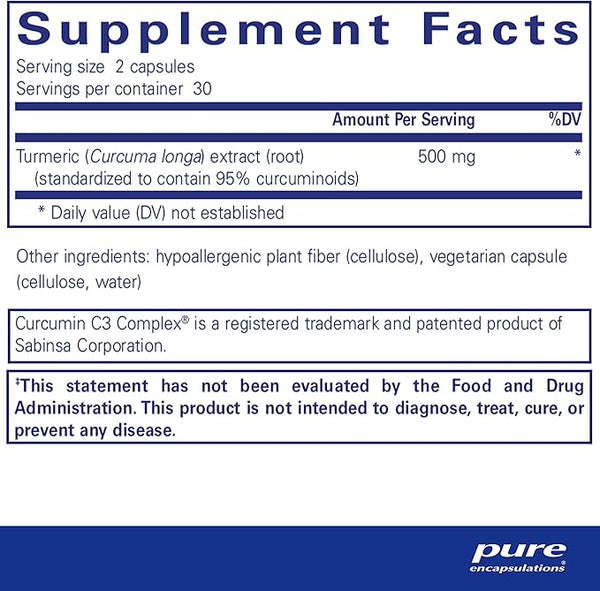 Curcumin, 250 mg 60 VEG -Kappen - reine Einkapitationen