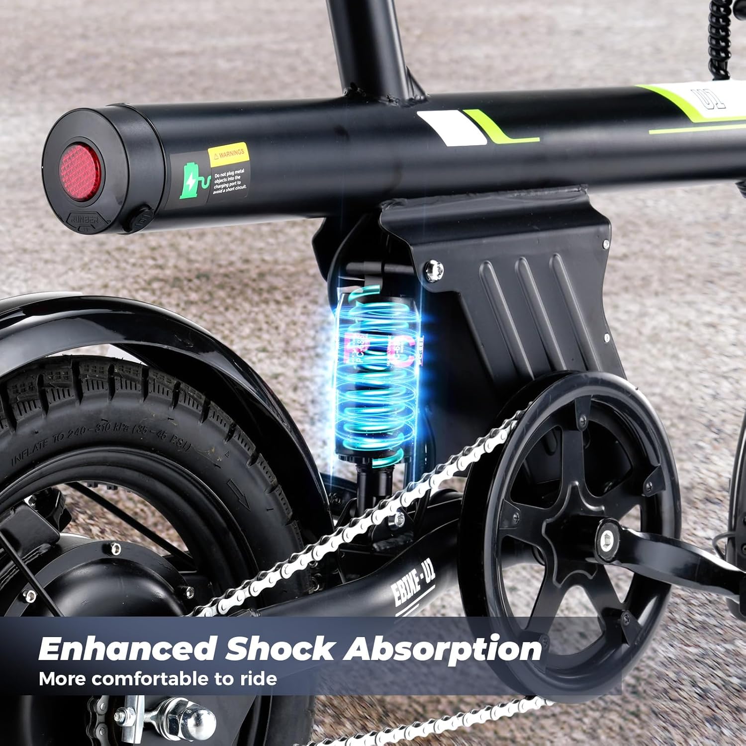 Ebike per bici elettriche premium con display LCD, motore da 250 W, batteria a 36 V e cablaggi impermeabili - 25 km/h