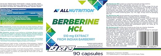 Allnutrition Berberine HCl, 510mg Extract from Indian Barberry - 90 caps