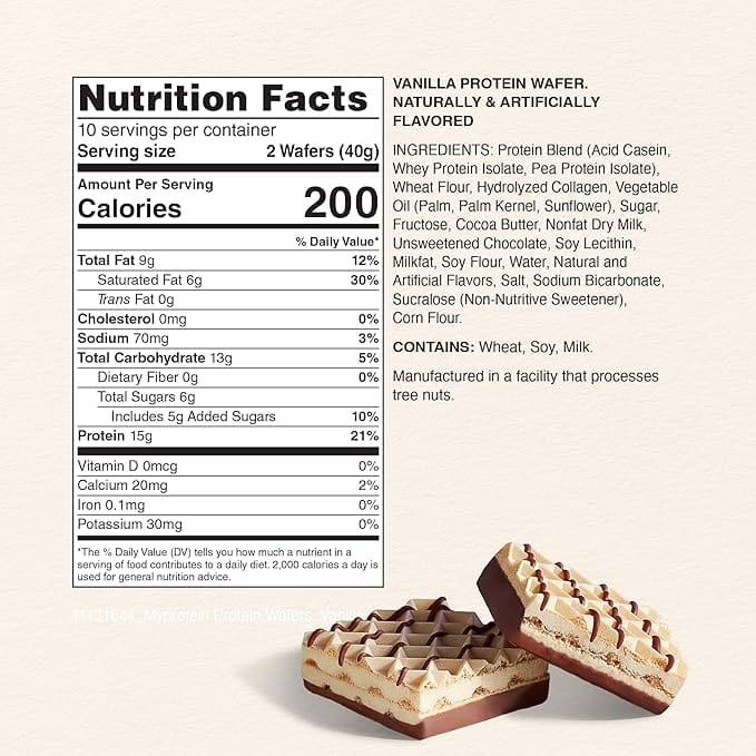 Myproteinový protein oplatky 10x42g vanilky