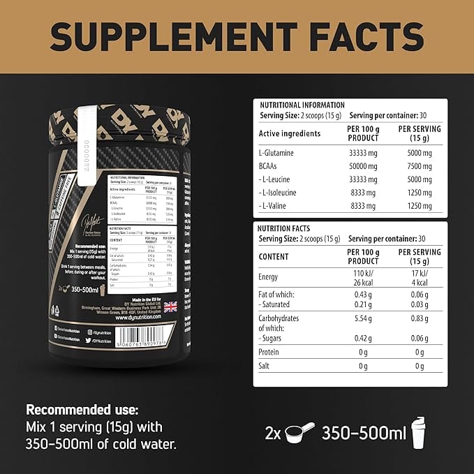 Dorian Yates ha colpito BCAA 4: 1: 1 + glutammina 450 grammi