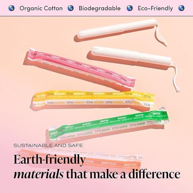 TOTM Organic Applicator Tampons Super Pack of 14