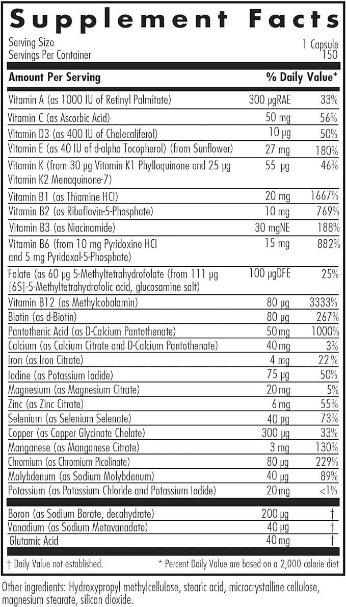 Multi-VI-min, 150 köögiviljakorki-Nutricology / allergia uurimisrühm