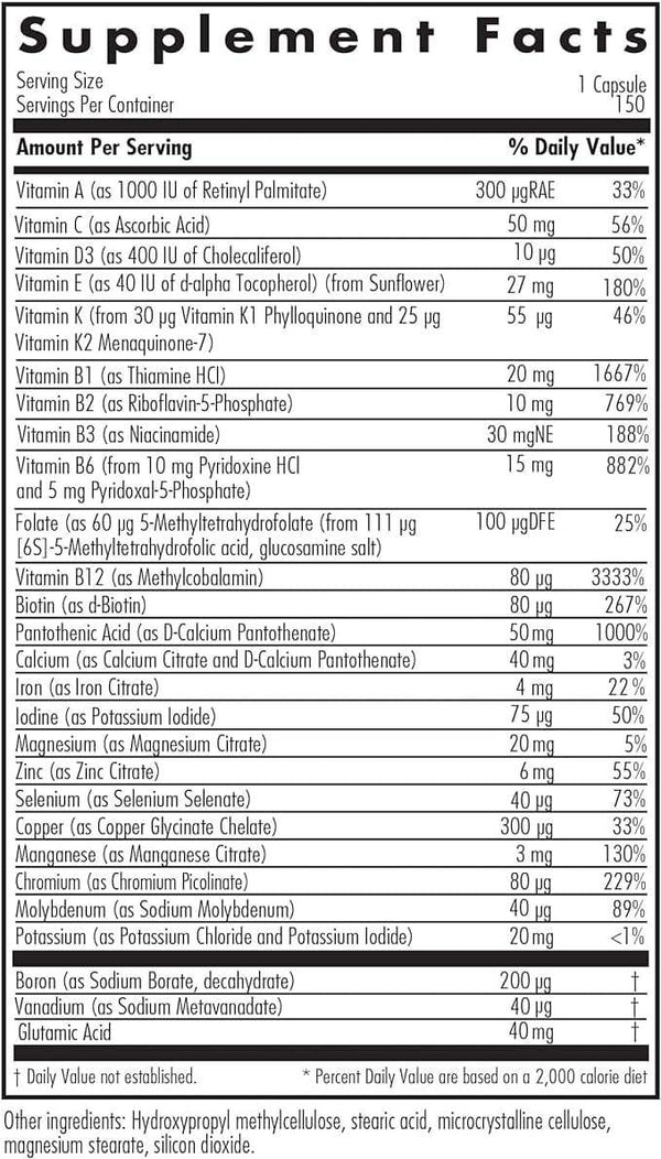 Multi-Vi-Min, 150 Caps Veg-Ομάδα Nutricology / Allergy Research Group