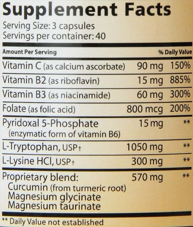 L -triptophan dopolnjuje 120 kapic - lidtke