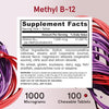 Methyl B12 1000mcg, Lemon Flavour, 100 Lozenges - Jarrow Formulas