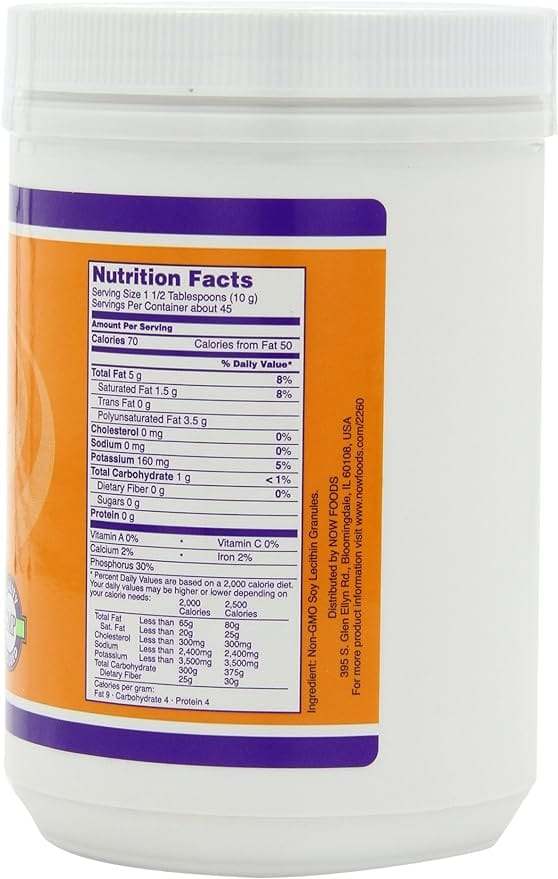 Lecithin Granules non GMO 454G - maintenant les aliments