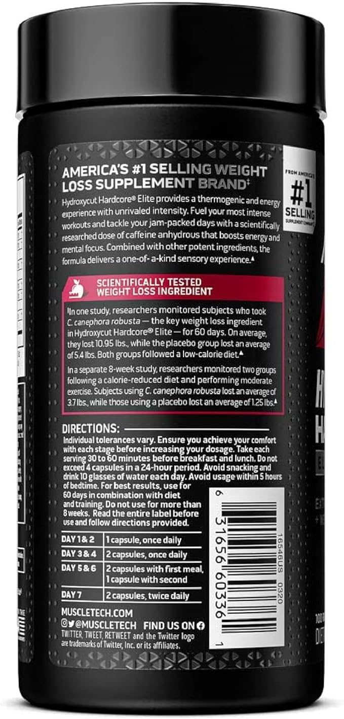 Muscletech Hydroxycut hardcore 100 kapica elite 100 kapeta