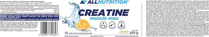 Allnutrition Creatine Muscle Max, Orange - 250 grams