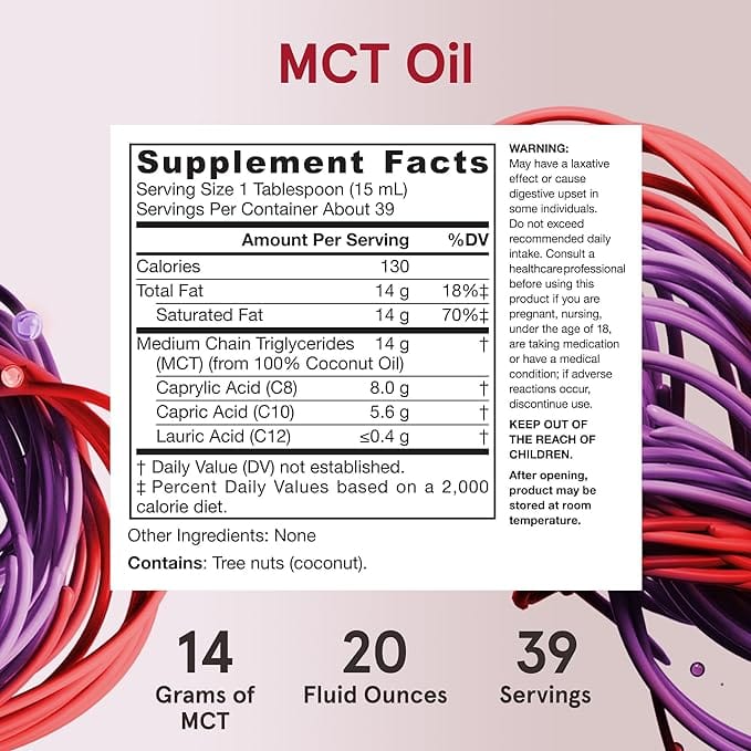 MCT Oil, 591ml - Jarrow Formulas