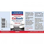 Lamberts CalAsorb Calcium Citrate 800mg with Vitamin D3 – 180 Tablets – image 5