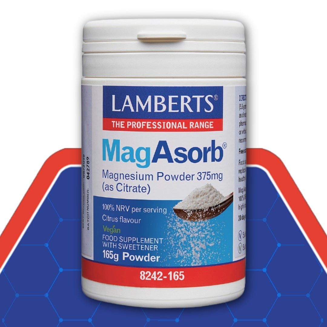 Lamberts MagAsorb Powder 375mg Magnesium – 165 g