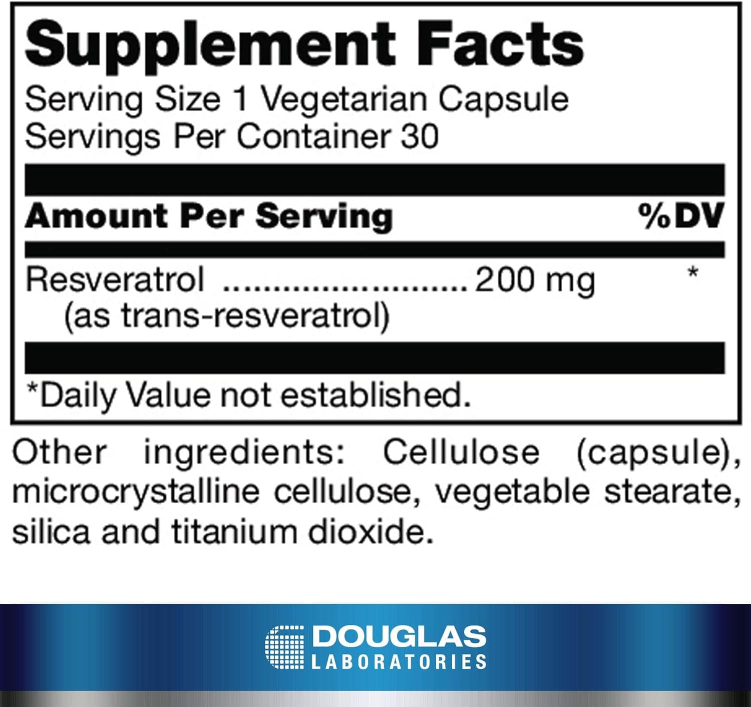 Resveratrol - 30 tapas de verduras - Douglas Laboratories