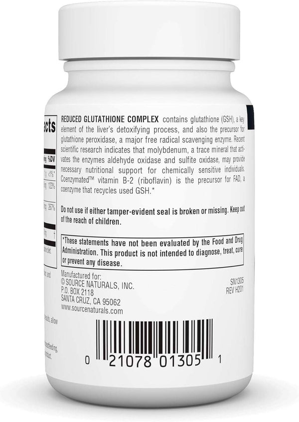 Reduced Glutathione Complex, Orange Flavored, 50 mg, 100 BioLingual Lozenges - Source Naturals