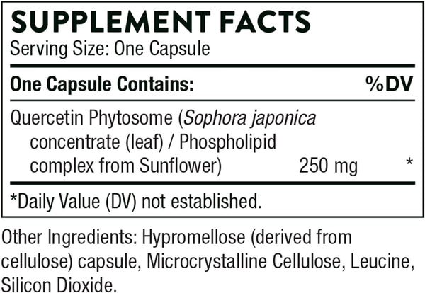 Phytosome Quercetin - 60 Veg Caps - Thorne Research