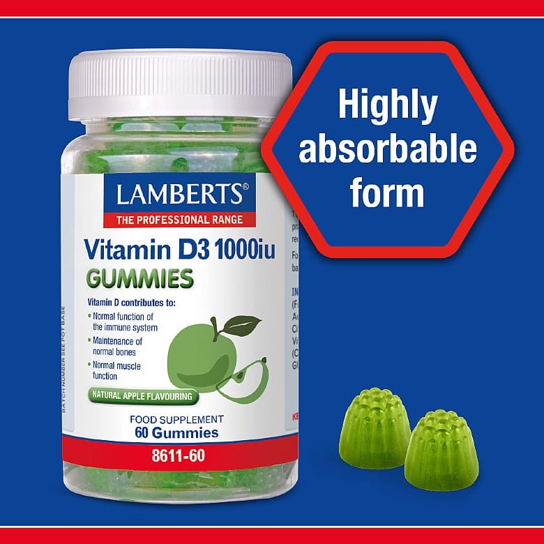 Lamberts Vitamine D3 1000iu Gummies – 60 Gummies – image 2
