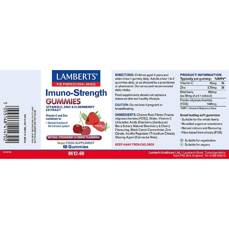 Lamberts Żelki Imuno-Strength – 60 żelek – zdjęcie 4