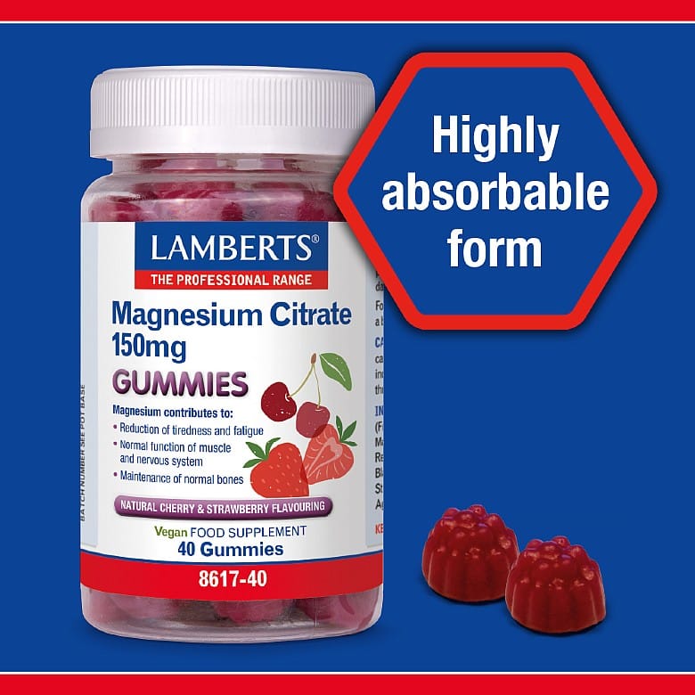 Lamberts Magnesium Citrate Gummies 150mg – 40 Gummies – image 2
