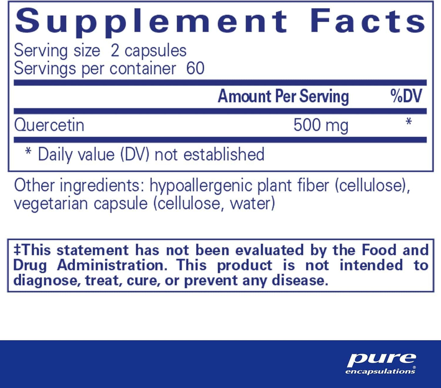 Quercetină 250mg 120 VCAPS - Încapsulări pure