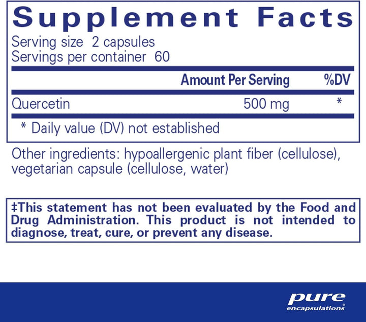 Quercetin 250mg 120 VCAPS - Pure Encapsulations