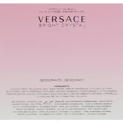 Versace Bright Crystal Perfumed Deodorant Spray 50ml