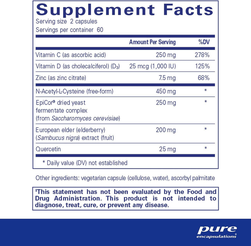 Purefense, support immunitaire, 120 casquettes - Encapulation pure