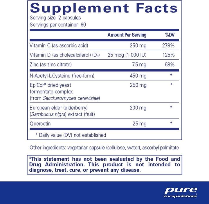 Puredefense, supporto immunitario, 120 capsuli - incapsulazioni pure